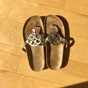 Tory Burch Miller Gold Sandals size 9.5 great used condition